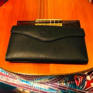 Genuine Leather Buxton Trifold Black Wallet